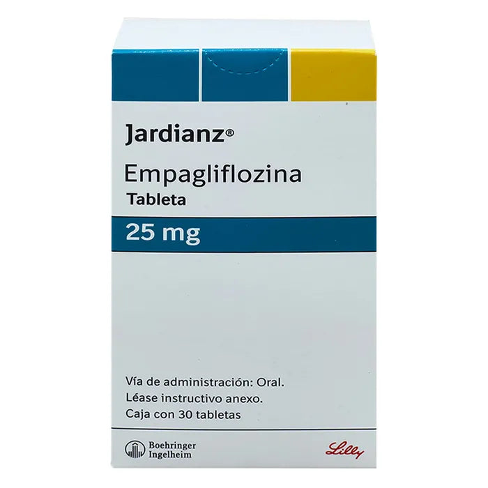 Jardianz 25 mg caja con 30 tabletas